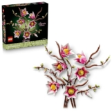 LEGO Botanicals Magnolienzweige - Kunstblumen Set für Erwachsene - 5 künstliche Magnolien für Deko im Wohn- oder Schlafzimmer - DIY Geschenkidee für Frauen - 11510 - 1