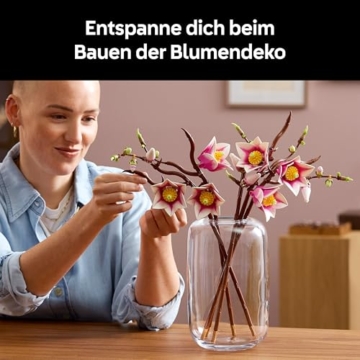 LEGO Botanicals Magnolienzweige - Kunstblumen Set für Erwachsene - 5 künstliche Magnolien für Deko im Wohn- oder Schlafzimmer - DIY Geschenkidee für Frauen - 11510 - 3
