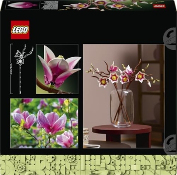 LEGO Botanicals Magnolienzweige - Kunstblumen Set für Erwachsene - 5 künstliche Magnolien für Deko im Wohn- oder Schlafzimmer - DIY Geschenkidee für Frauen - 11510 - 10