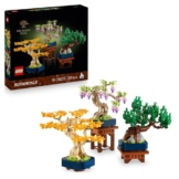 LEGO Botanicals Mini-Bonsais - Bonsai zum Bauen & Ausstellen - Kunstblumen DIY Deko - Ginkgo, Schwarzkiefer & Wisteria Kunstpflanzen - Geschenk für Erwachsene - 10373 - 1