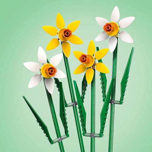 LEGO Botanicals Narzissen - Kunstblumen für Kinder- Blumenstrauß als Zimmer- oder Schreibtischdeko - Geschenke für Mädchen und Jungen - Botanik Kollektion 40747 - 3