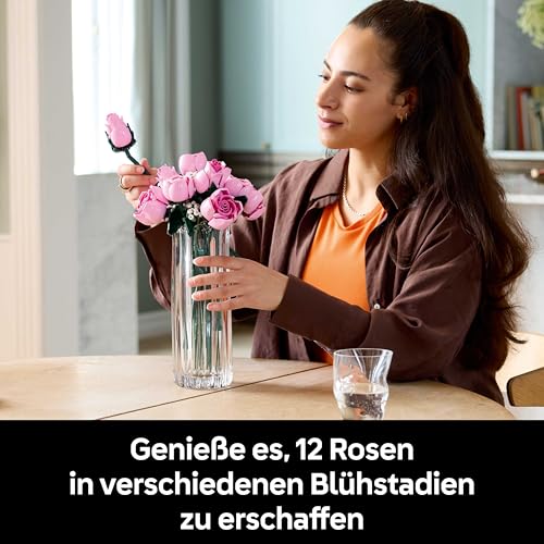 LEGO Botanicals Rosa Rosenstrauß (10374) Set Geschenk für Freundin