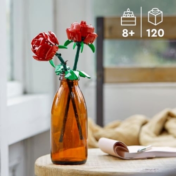 LEGO Botanicals Rosen - Kunstblumen Set - Geschenk zum Muttertag - Schreibtischdeko oder Blumendeko - Modellbau für Frauen und Männer - 40460 - 2