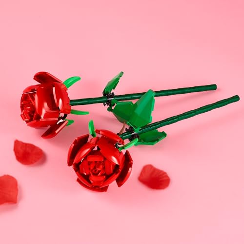 LEGO Botanicals Rosen - Kunstblumen Set - Geschenk zum Muttertag - Schreibtischdeko oder Blumendeko - Modellbau für Frauen und Männer - 40460 - 3