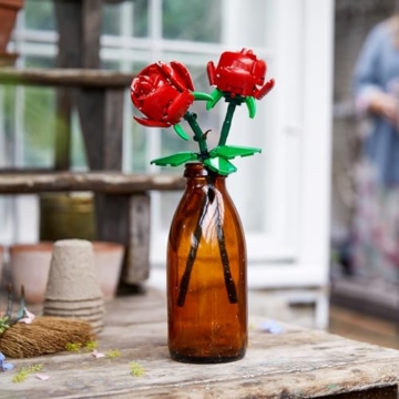 LEGO Botanicals Rosen - Kunstblumen Set - Geschenk zum Muttertag - Schreibtischdeko oder Blumendeko - Modellbau für Frauen und Männer - 40460 - 5