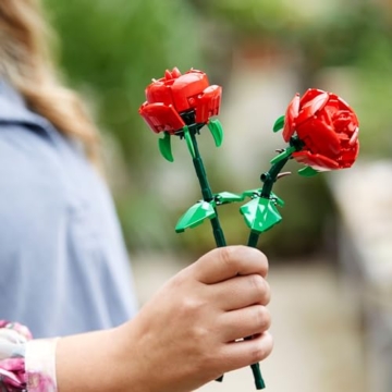 LEGO Botanicals Rosen - Kunstblumen Set - Geschenk zum Muttertag - Schreibtischdeko oder Blumendeko - Modellbau für Frauen und Männer - 40460 - 6