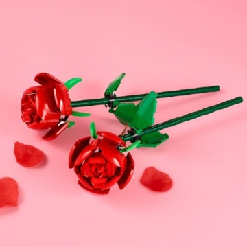 LEGO Botanicals Rosen - Kunstblumen Set - Geschenk zum Muttertag - Schreibtischdeko oder Blumendeko - Modellbau für Frauen und Männer - 40460 - 3