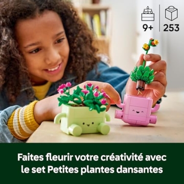 LEGO Botanicals Schaukelnde Pflanzen - Set mit Kunstblumen - mit 2 Kunstpflanzen & 2 pastellfarbenen Blumentöpfen für Schlafzimmer Deko - DIY Geschenkidee für Mädchen ab 9 Jahren & Erwachsene - 11506 - 2