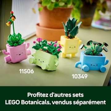 LEGO Botanicals Schaukelnde Pflanzen - Set mit Kunstblumen - mit 2 Kunstpflanzen & 2 pastellfarbenen Blumentöpfen für Schlafzimmer Deko - DIY Geschenkidee für Mädchen ab 9 Jahren & Erwachsene - 11506 - 7