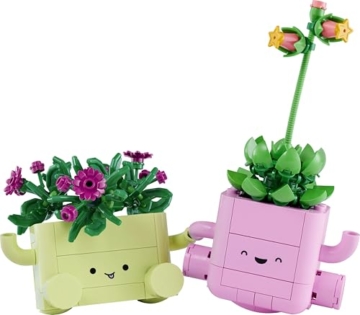 LEGO Botanicals Schaukelnde Pflanzen - Set mit Kunstblumen - mit 2 Kunstpflanzen & 2 pastellfarbenen Blumentöpfen für Schlafzimmer Deko - DIY Geschenkidee für Mädchen ab 9 Jahren & Erwachsene - 11506 - 8