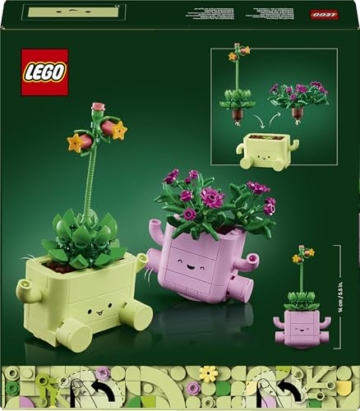 LEGO Botanicals Schaukelnde Pflanzen - Set mit Kunstblumen - mit 2 Kunstpflanzen & 2 pastellfarbenen Blumentöpfen für Schlafzimmer Deko - DIY Geschenkidee für Mädchen ab 9 Jahren & Erwachsene - 11506 - 9