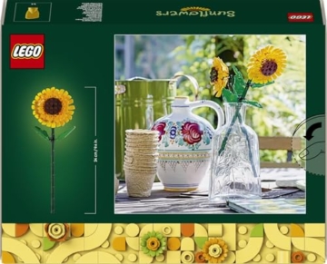 LEGO Botanicals Sonnenblumen - Gelbes Kunstblumen Set zum Bauen - Bastelset für Frauen und Männer - Schreibtischdeko oder DIY Blumendeko - Geschenk zum Muttertag - 40524 - 9