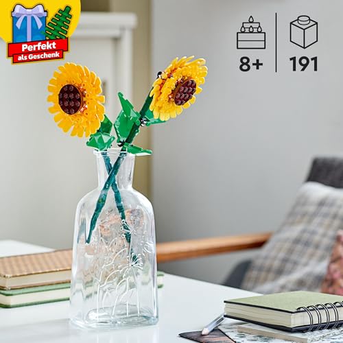 LEGO Botanicals Sonnenblumen - Set mit Kunstblumen für Kinder ab 8 Jahren - Kinderzimmer-Deko oder Blumenstrauß - Geschenk für Jugendliche, Mädchen und Jungen - Botanik Kollektion 40524 - 2