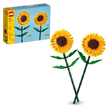 LEGO Botanicals Sonnenblumen - Set mit Kunstblumen für Kinder ab 8 Jahren - Kinderzimmer-Deko oder Blumenstrauß - Geschenk für Jugendliche, Mädchen und Jungen - Botanik Kollektion 40524 - 1