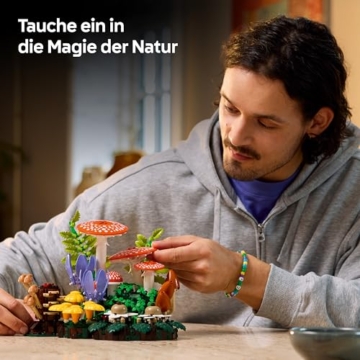 LEGO Botanicals Waldpilze - Künstliches Pflanzen Set für Erwachsene - inkl. Fliegenpilz & Kunstblumen für Wohnzimmer- oder Schlafzimmer Deko - DIY Geschenkidee - 11505 - 3