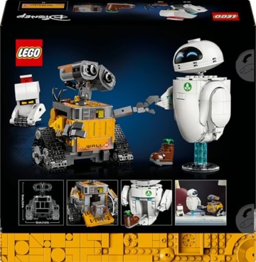 LEGO ǀ Disney and Pixar WALL-E und EVE - Modellbau für Erwachsene - aus Steinen gebaute Roboter mit M-O & Hal Figuren - DIY Deko - Sammlerstück & Geschenk für Fans - 43279 - 11