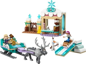 LEGO ǀ Disney Frozen 43256 – Annas Schlittenabenteuer: Magischer Winterspaß mit Anna, Kristoff, Olaf & Sven