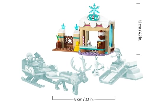 LEGO ǀ Disney Frozen 43256 – Annas Schlittenabenteuer: Magischer Winterspaß mit Anna, Kristoff, Olaf & Sven Maße