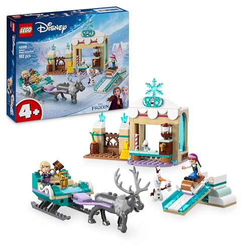 LEGO ǀ Disney Frozen 43256 – Annas Schlittenabenteuer: Magischer Winterspaß mit Anna, Kristoff, Olaf & Sven