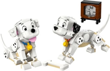 LEGO ǀ Disney Lucky & Penny 101 Dalmatiner - Welpen Spielset - Tierfiguren zum Spielen mit beweglichen Köpfen, Beinen & Schwänzen - Knochen & Fernseher - Geschenk für Mädchen ab 6 Jahren - 43271 - 11