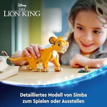 LEGO ǀ Disney Simba, das Löwenjunge des Königs, Bauspielzeug für Kinder, Fantasy-Spielset mit Löwenfigur, Coole Geschenkidee für Mädchen und Jungen ab 6 Jahren, Kinderspielzeug 43243 - 2