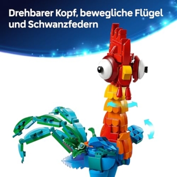 LEGO ǀ Disney Vaiana 2: Heihei Spielzeug - Tierfigur zum Spielen & Ausstellen mit drehbarem Kopf, beweglichen Flügeln & Schwanzfedern sowie Ständer - Geschenk für Mädchen ab 9 Jahren - 43272 - 6