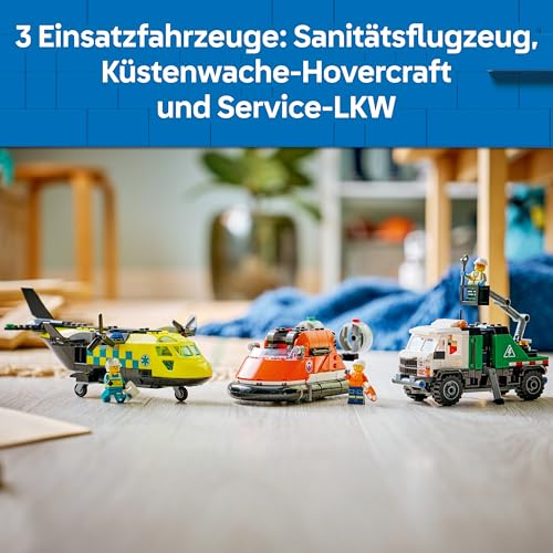 LEGO City 3in1 Airplane, Service Truck & Hovercraft Remix Toy - Mix & Match Model Vehicles Kit w/ 3 Minifigures - STEM Birthday Gift Idea for 7+ Year Old Boys - 60505 - 3