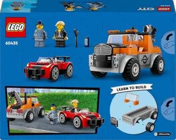 LEGO City Abschleppwagen mit Sportauto, Spielzeug-Auto für Jungen und Mädchen ab 4 Jahren, Geburtstagsgeschenk für Kinder, LKW-Spielzeug mit 2 Minifiguren und Zubehör wie einem Cochlea-Implantat 60435 - 13