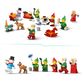 LEGO City Adventskalender 2026 - Vorweihnachtsgeschenk Spielzeug für Kinder ab 5 Jahren - 24 Überraschungen, darunter Auto, LKW, Flugzeug, 7 Minifiguren und Spielmatte - Geschenkidee - 60510 - 4