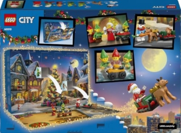 LEGO City Adventskalender 2026 - Vorweihnachtsgeschenk Spielzeug für Kinder ab 5 Jahren - 24 Überraschungen, darunter Auto, LKW, Flugzeug, 7 Minifiguren und Spielmatte - Geschenkidee - 60510 - 9