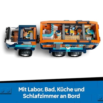 LEGO City Arktis-Truck mit Labor – BAU- und Spielset – Erkundungsfahrzeug mit Lenkung und Federung – inkl. Schneescooter, 5 Mini-Figuren und 3 Wolfsfiguren – Geschenk für Jungen ab 8 Jahren – 60471 - 4