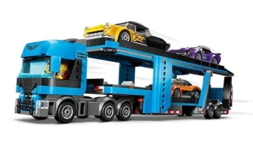 LEGO City Autotransporter mit Sportwagen, Set mit 4 Spielzeugautos für Jungen und Mädchen ab 7 Jahren, Weihnachts- oder Geburtstagsgeschenk, 4 Minifiguren für Rollenspiele 60408 - 4