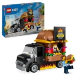 LEGO City Burger-Truck, Bauset mit Spielzeug-Auto für 5-jährige Kinder, Imbisswagen Minifigur und Zubehör, lustiges Geschenk für Jungen und Mädchen 60404 - 1