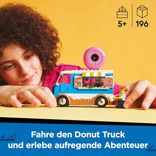 LEGO City Donut Truck - Spielzeug Foodtruck mit 2 Minifiguren Polizist - Bauspielzeug für Jungen und Mädchen ab 5 Jahren - Geschenkidee zum Geburtstag & für Feiertage 60452 - 2