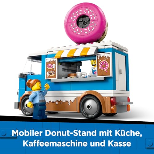 LEGO City Donut Truck - Spielzeug Foodtruck mit 2 Minifiguren Polizist - Bauspielzeug für Jungen und Mädchen ab 5 Jahren - Geschenkidee zum Geburtstag & für Feiertage 60452 - 3