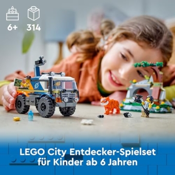 LEGO City Dschungelforscher-Truck, BAU- und Spielset für Kinder ab 6 Jahren, Cooles Geburtstagsgeschenk, LKW-Spielzeug, mit 3 Abenteurer-Minifiguren und Tiger 60426 - 3