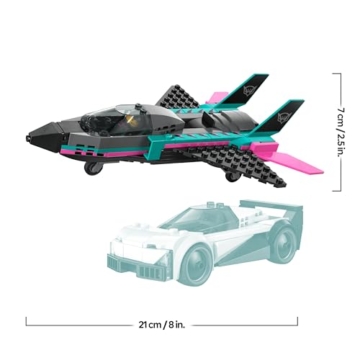 LEGO City Düsenflieger vs. Rennauto - Spielzeug Set mit Flugzeug, Supersportwagen und Pilot und Fahrer Minifigur - Geburtstagsgeschenk für Jungen ab 6 Jahren - 60489 - 7
