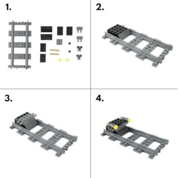 Lego® City Eisenbahn Prellbock mit Gerader Schiene (aus 60198) – Erweiterungsset für Lego® City Eisenbahn | Original Lego® Zubehör für Lego® Modellbau und Erweiterung - 2
