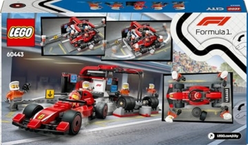 LEGO City F1 Boxenstopp mit Boxencrew und Ferrari Flitzer - Formel 1 Pit Stop Set mit 1 Rennfahrer und 4 Mechaniker Minifiguren - Spielzeug Rennauto für Jungen und Mädchen ab 6 Jahren - 60443 - 13