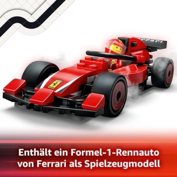 LEGO City F1 Boxenstopp mit Boxencrew und Ferrari Flitzer - Formel 1 Pit Stop Set mit 1 Rennfahrer und 4 Mechaniker Minifiguren - Spielzeug Rennauto für Jungen und Mädchen ab 6 Jahren - 60443 - 5
