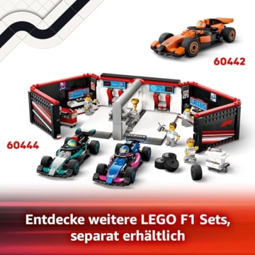LEGO City F1 Boxenstopp mit Boxencrew und Ferrari Flitzer - Formel 1 Pit Stop Set mit 1 Rennfahrer und 4 Mechaniker Minifiguren - Spielzeug Rennauto für Jungen und Mädchen ab 6 Jahren - 60443 - 7