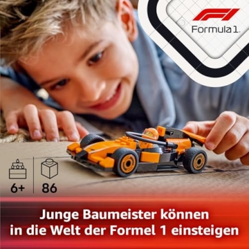LEGO City F1 Rennfahrer mit McLaren Rennauto - Spielzeug Formel 1 Modell mit Rennwagen und Minifigur - Kleines Geschenk für Jungen und Mädchen ab 6 Jahren oder Motorsport Fans 60442 - 2