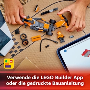 LEGO City F1 Rennfahrer mit McLaren Rennauto - Spielzeug Formel 1 Modell mit Rennwagen und Minifigur - Kleines Geschenk für Jungen und Mädchen ab 6 Jahren oder Motorsport Fans 60442 - 6
