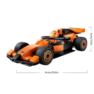 LEGO City F1 Rennfahrer mit McLaren Rennauto - Spielzeug Formel 1 Modell mit Rennwagen und Minifigur - Kleines Geschenk für Jungen und Mädchen ab 6 Jahren oder Motorsport Fans 60442 - 9