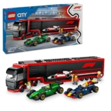LEGO City F1 Transporter mit RB20 & AMR24 F1 Rennautos - Spielzeug Autotransporter für Red Bull & Aston Martin Formel 1 Teams - Inkl. 5 Minifiguren - Geschenk für Jungen & Mädchen ab 8 Jahren 60445 - 1