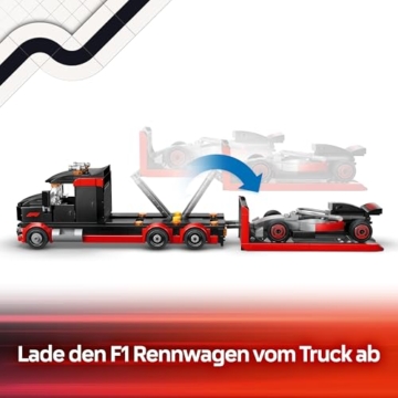 LEGO City F1 Truck mit Audi F1 Rennwagen - Spielzeug Modellbau mit 3 Minifiguren und Fahrzeug Hebefunktion - Geschenkidee für Jungen ab 7 Jahren und Motorsportfans - 60493 - 5