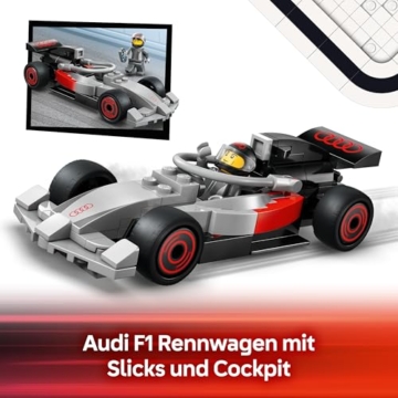 LEGO City F1 Truck mit Audi F1 Rennwagen - Spielzeug Modellbau mit 3 Minifiguren und Fahrzeug Hebefunktion - Geschenkidee für Jungen ab 7 Jahren und Motorsportfans - 60493 - 7