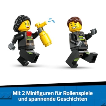 LEGO City Feuerwehrleiterfahrzeug - Feuerwehrauto Spielzeug mit 2 Feuerwehrmann Minifiguren für Jungen und Mädchen ab 4 Jahren - Lernspielzeug - Geschenk für Vorschulkinder 60463 - 6