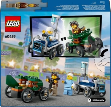 LEGO City Flugzeug vs. Krankenhausbett Rennwagen Set - Seifenkisten Spielzeug für Jungen und Mädchen ab 5 Jahren - Bauset mit 2 Minifiguren - Geschenk zum Geburtstag & für die Feiertage 60459 - 12