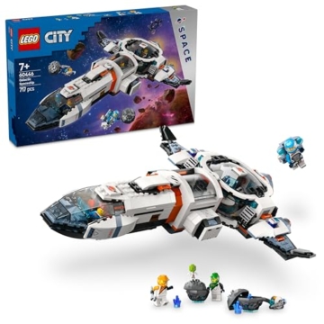 LEGO City Galaxie Raumschiff (60446); Kinderspielzeug; Geschenk für Raumfahrtfans ab 7 Jahren; Set aus variabel einbaubaren Modulen mit 4 Minifiguren und einem Alien - 1